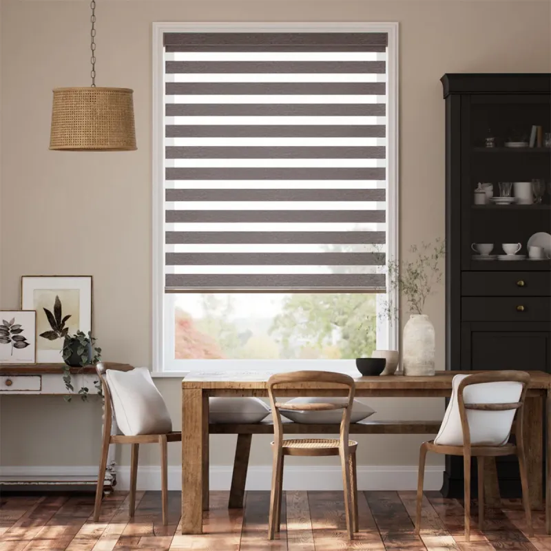 Kestane Ahşap Desenli Zebra